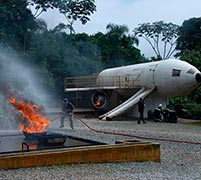 Centro de treinamento de incêndio em aeronave