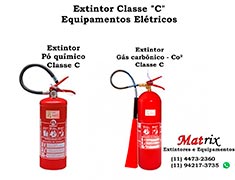 Extintor de incêndio para equipamentos elétricos