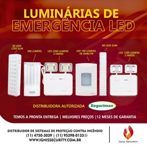Iluminação de emergência contra incêndio